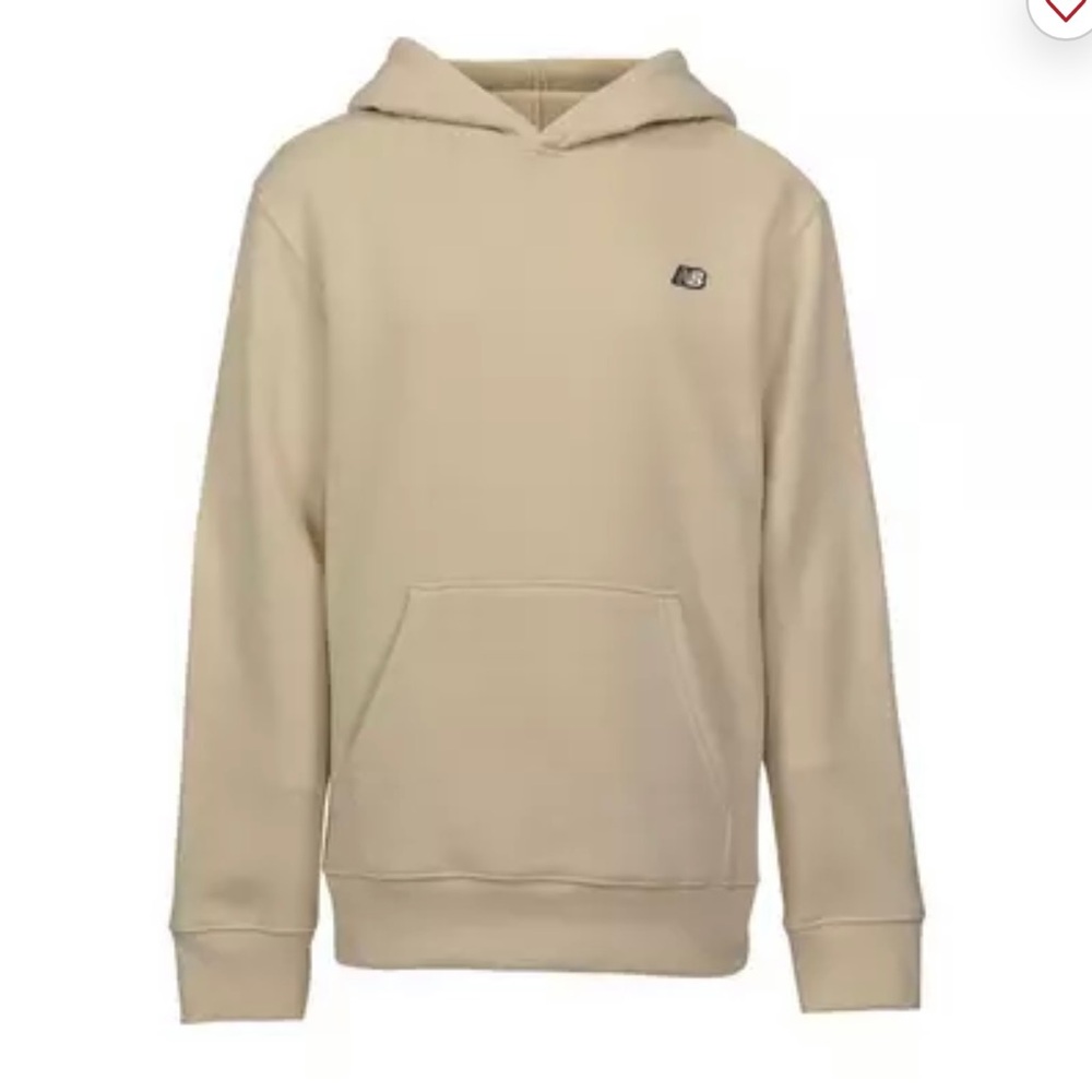 NWOT New Balance Boys Beige Hoodie Sweatshirt